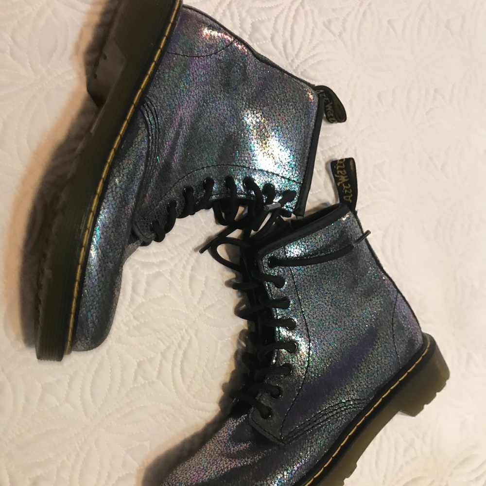 Doc Martens Rainbow Foil Boots Kids size 2
